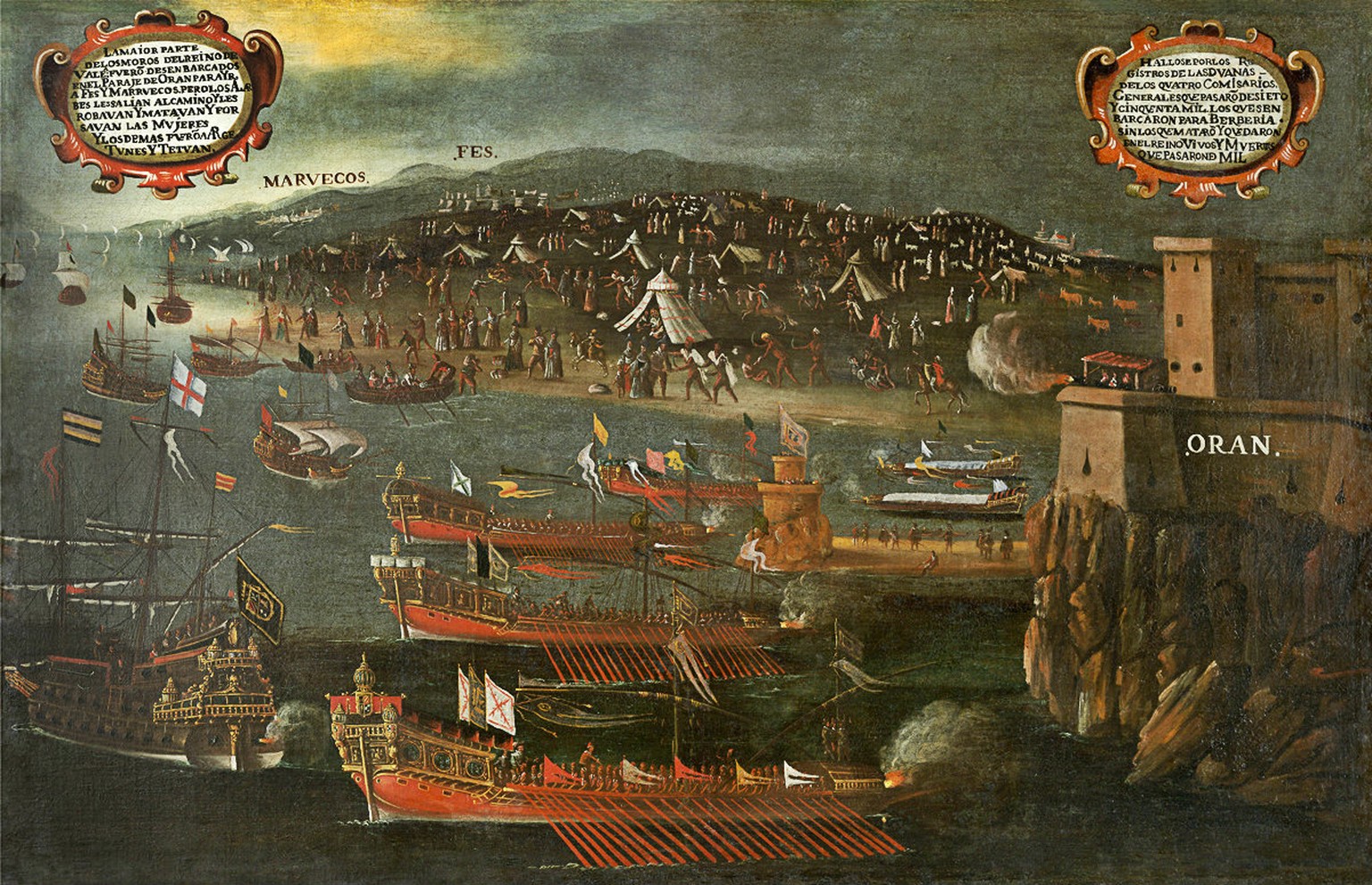 Vicent Mestres «Landung der Morisken im Hafen von Oran», heutiges Algerien, 1613.