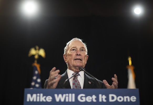 Democratic presidential candidate and former New York City Mayor Michael Bloomberg speaks at a campaign event Wednesday, Feb. 5, 2020, in Providence, R.I. (AP Photo/David Goldman)
Michael Bloomberg