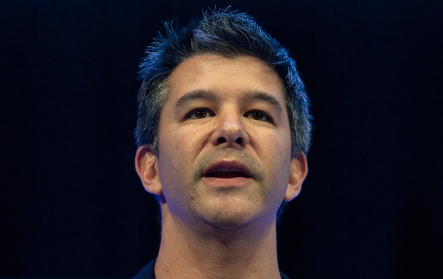 epa06040287 (FILE) - Travis Kalanick, Founder and CEO of Uber, delivers a speech at the Institute of Directors Convention at the Royal Albert Hall, Central London, Britain, 03 October 2014 (reissued 2 ...