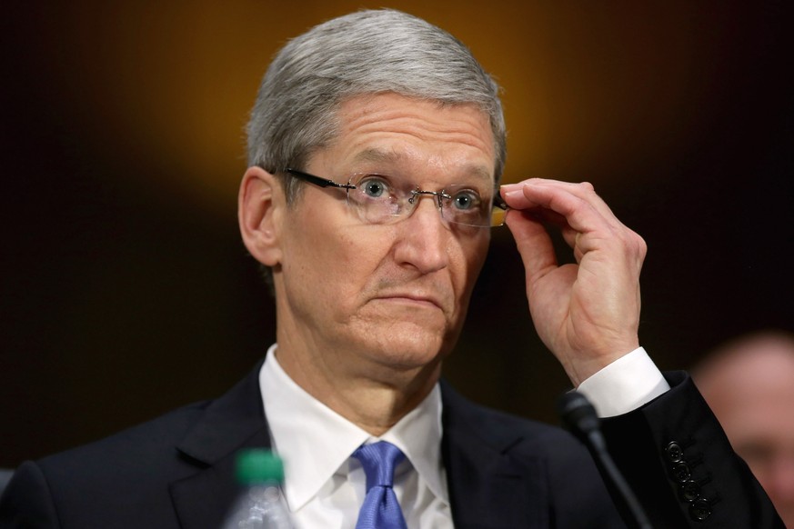 WASHINGTON, DC - MAY 21: Apple CEO Timothy Cook testifies before the Senate Homeland Security and Governmental Affairs Committee&#039;s Investigations Subcommittee about the company&#039;s offshore pr ...