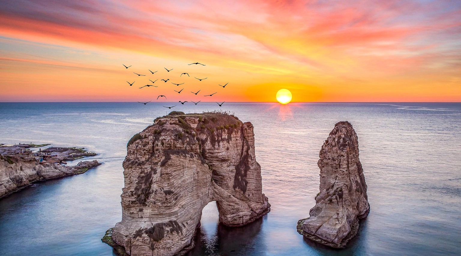 Sonnenuntergang in Beirut, Libanon