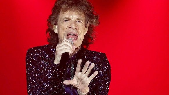 epa07473071 (FILE) - Mick Jagger, singer of The Rollings Stones performs during the band&#039;s concert at the Olympic Stadium in Barcelona, Spain, 27 September 2017, (reissued 30 March 2019). Accordi ...
