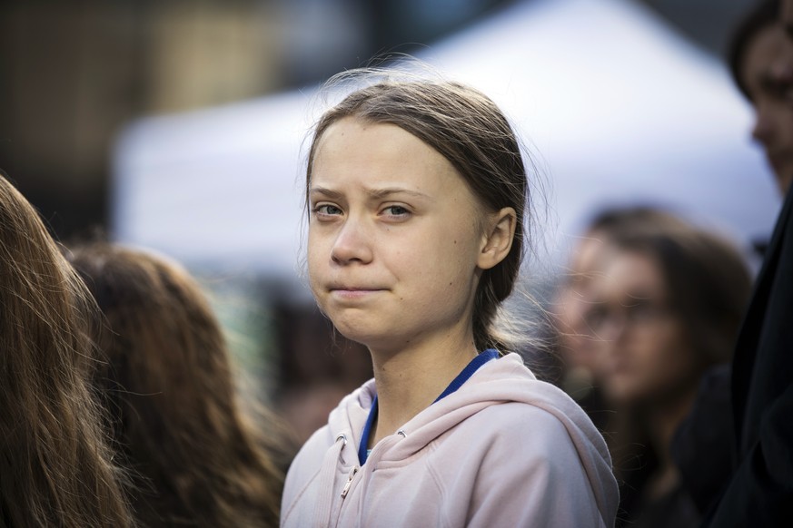 Swedish climate activist, Greta Thunberg, attends a climate rally, in Vancouver, British Columbia, on Friday, Oct. 25, 2019. (Melissa Renwick/The Canadian Press via AP)
Greta Thunberg