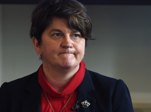epa09165671 (FILE) - Democratic Unionist Party leader Arlene Foster speaks at &#039;A Better Deal&#039; event in London, Britain, 15 January 2019 (reissued 28 April 2021). Arlene Foster on 28 April 20 ...