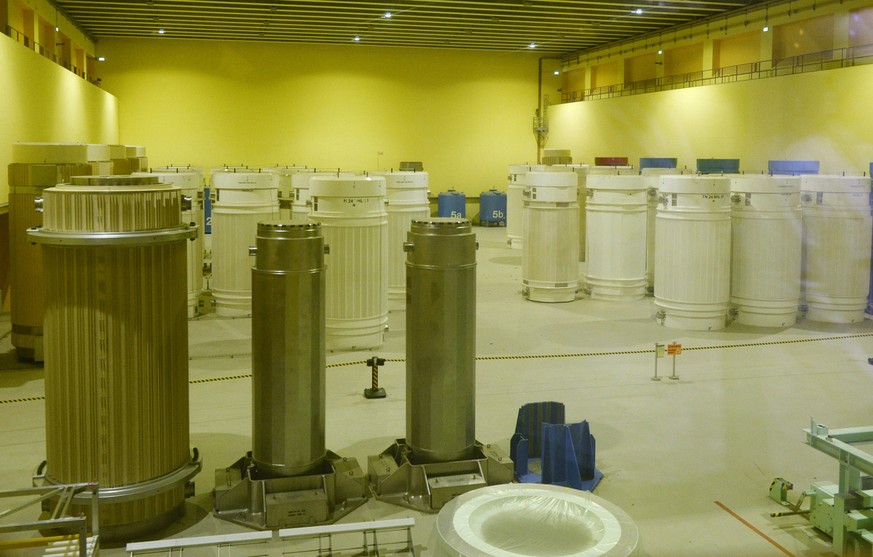 Radioaktive Abfaelle werden gelagert, im ZWILAG Zwischenlager Wuerenlingen AG, aufgenommen am Mittwoch, 11. Juni 2014, bei Wuerenlingen. (KEYSTONE/Steffen Schmidt)
