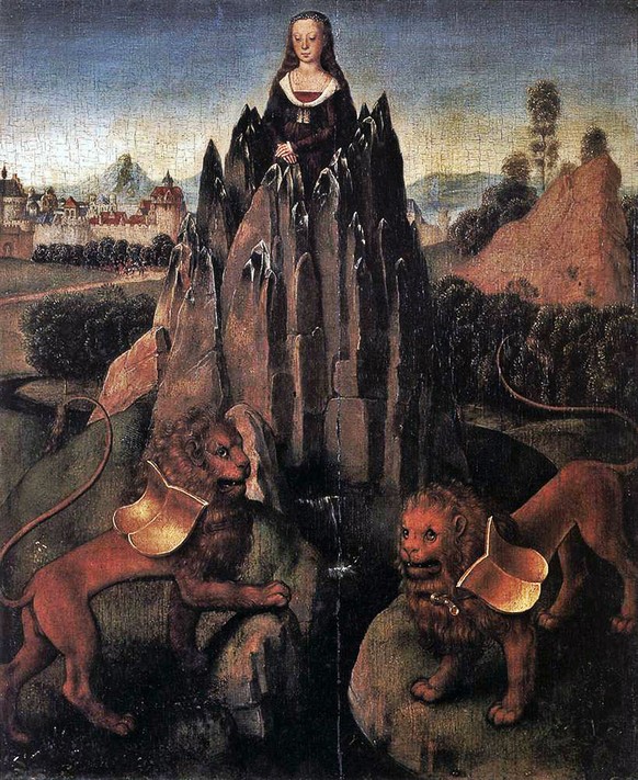Allegorie der Jungfräulichkeit, gemalt von Hans Memling im 15. Jahrhundert.