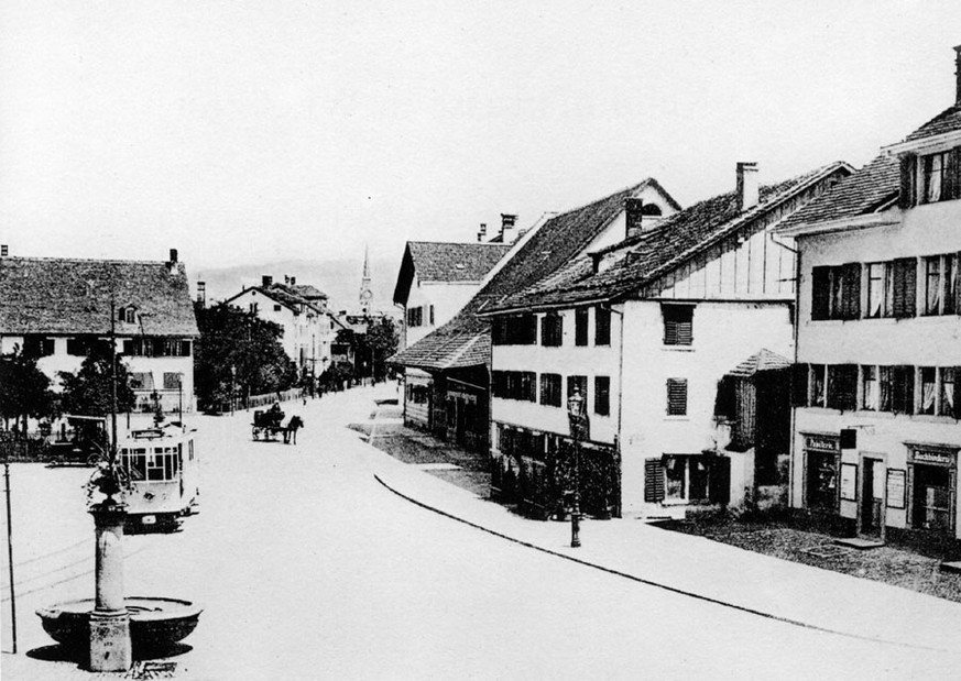Nicht wiederzuerkennen: Schmiede Wiedikon 1908.