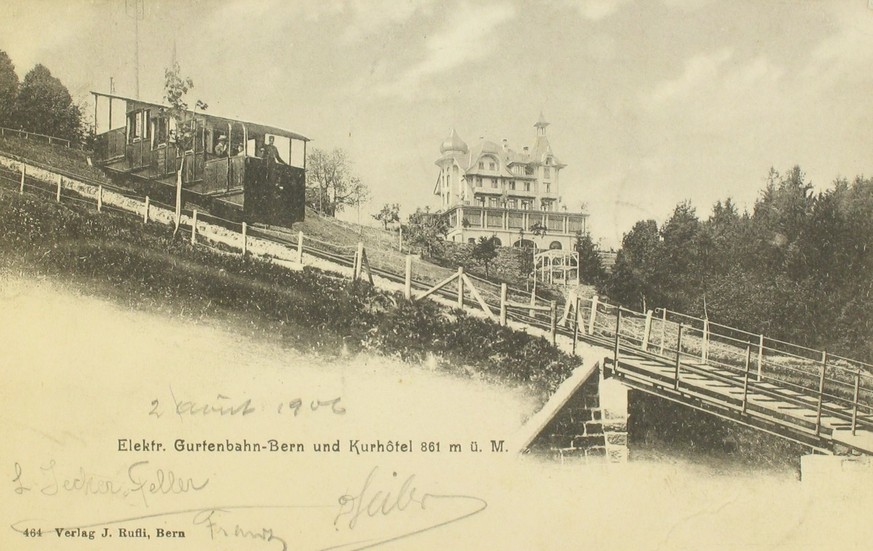 1906: Elektr. Gurtenbahn Bern und Kurhotel.&nbsp;