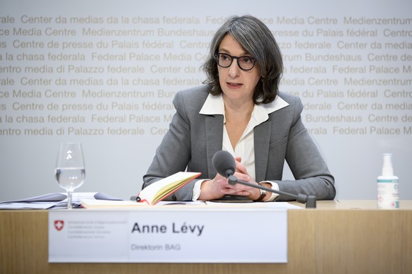 Anne Levy, Direktorin, Bundesamt fuer Gesundheit BAG, spricht waehrend einer Medienkonferenz des Bundesrates zur aktuellen Lage im Zusammenhang mit dem Coronavirus, am Freitag, 6. November 2020 im Med ...