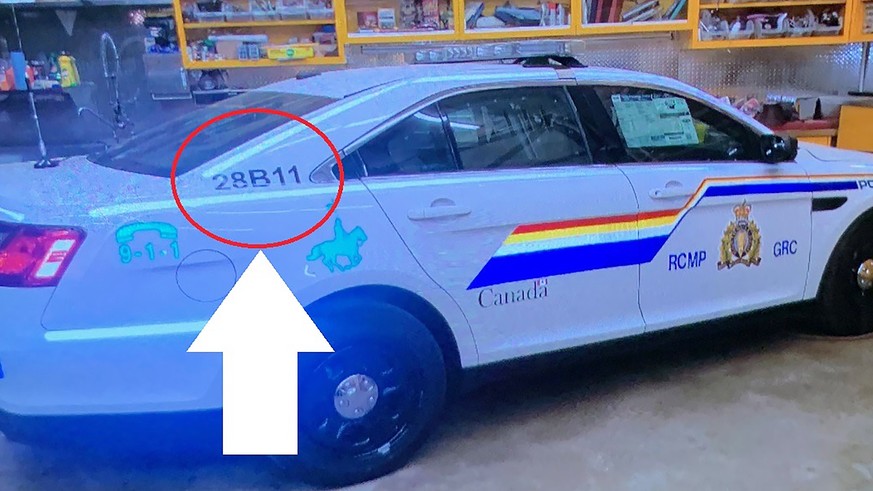 epa08372196 An undated handout photo made available by the Royal Canadian Mounted Police (RCMP) shows a replica Royal Canadian Mounted Police vehicle alleged to have been used by gunman Gabriel Wortma ...