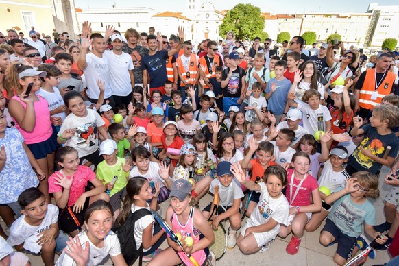 18.06.2020., Zadar, Croatia - Kids Day of the tennis mega-spectacle Adria Tour held on Zadar Forum with famous tennis players.The Adria Tour is a series of tournaments being organised by world number  ...