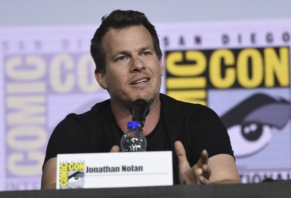 Writer/director/producer Jonathan Nolan speaks at the &quot;Westworld&quot; season 3 panel on day three of Comic-Con International on Saturday, July 20, 2019, in San Diego. (Photo by Chris Pizzello/In ...