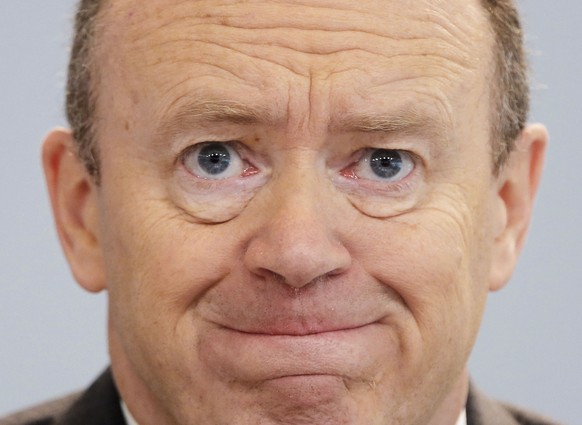 FILE - The Jan 28, 2016 file photo shows CEO of Deutsche Bank John Cryan pausing during the annual press conference in Frankfurt, Germany. Worries over the financial stability of Deutsche Bank returne ...