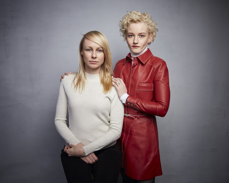Writer/director Kitty Green, left, and Julia Garner pose for a portrait to promote the film &quot;The Assistant&quot; at the Music Lodge during the Sundance Film Festival on Sunday, Jan. 26, 2020, in  ...