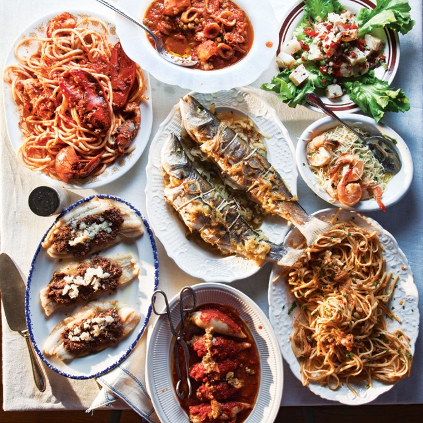 https://www.pinterest.com/ccturp/lent-feast-of-7-fishes/ festa dei sette pesci italien usa italoamerika weihnachten fisch essen food