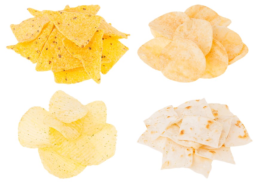 chips crisps snacks pommes tortilla chips gesalzen junk food essen