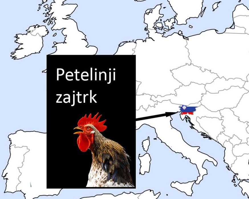 Karte tierische Redewendungen, Slowenien