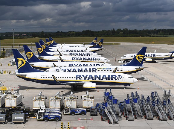 Die Flugzeuge von Ryanair stehen derzeit prim