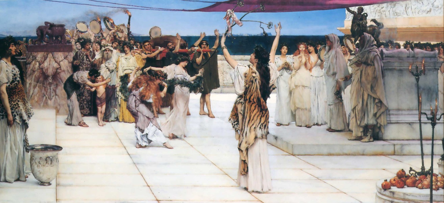 Lawrence Alma-Tadema, «Eine Weihe an Bacchus».