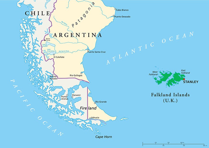 Karte Falkland-Inseln