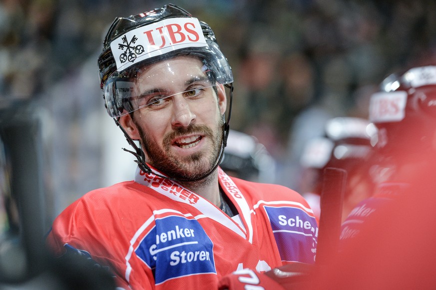 Team Suisse player Luca Cunti during the game between Team Suisse and Haemeenlinna PK at the 91th Spengler Cup ice hockey tournament in Davos, Switzerland, Thursday, December 28, 2017. (KEYSTONE/Melan ...