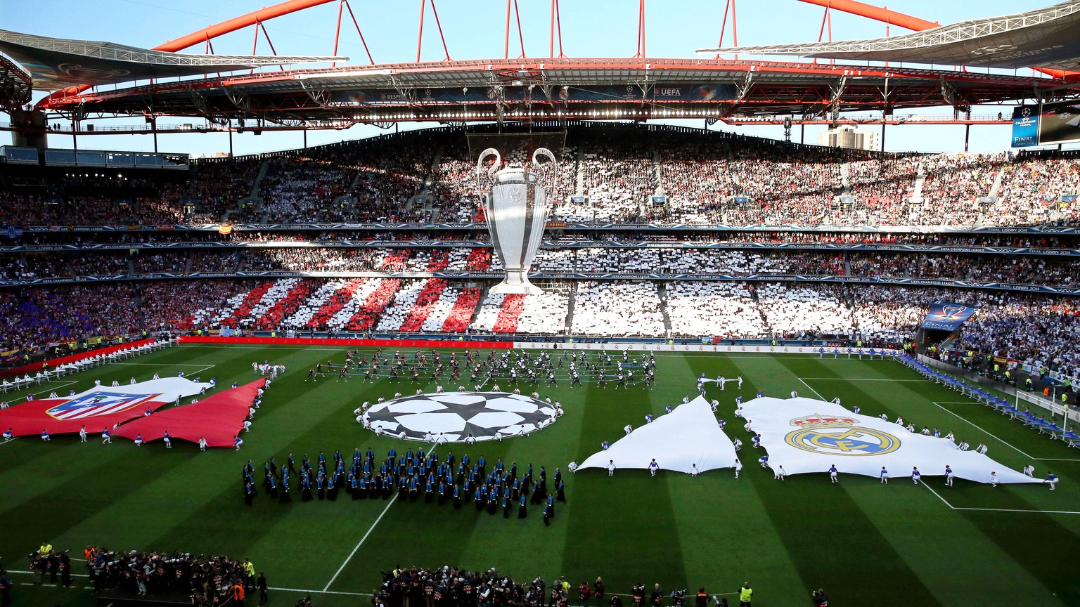 epa08487673 (FILE) - General view of the opening ceremony prior to the UEFA Champions League final between Atletico Madrid and Real Madrid at Luz Stadium in Lisbon, Portugal, 24 May 2014 (re-issued on ...