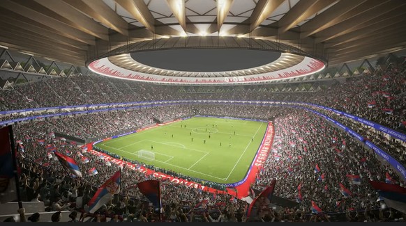 So soll das serbische Nationalstadion im Innern aussehen.