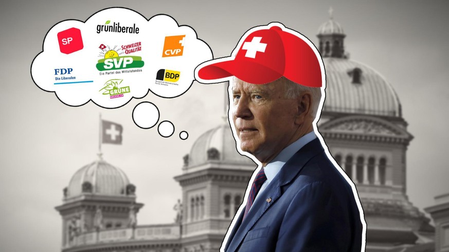 Biden und die schweizer Parteien: Welche passt am besten zu ihm?