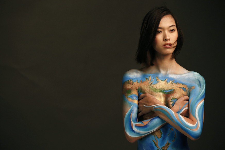 US-Model Kelly Chin wirbt für vegane Ernährung.