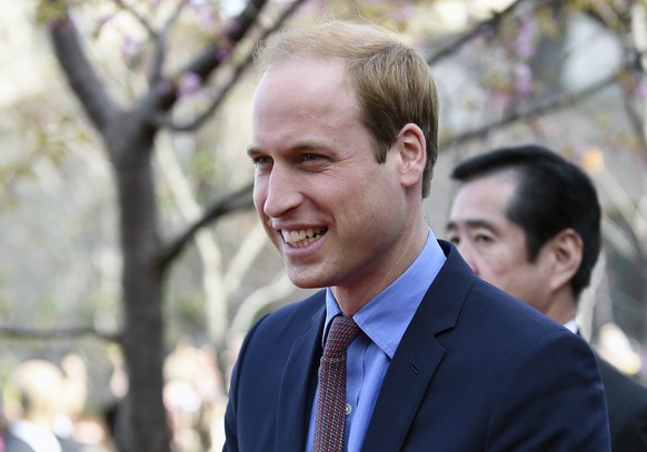 epa04641059 Britain&#039;s Prince William, Duke of Cambridge, smiles after visiting the Daikanyama T-SITE bookshop for the launch of the &#039;Innovation is GREAT&#039; exhibition in Tokyo, Japan, 28  ...