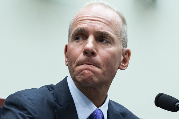 epaselect epa07960182 President and CEO of Boeing Dennis Muilenburg appears during the House Transportation and Infrastructure Committee hearing on &#039;The Boeing 737 MAX - Examining the Design, Dev ...