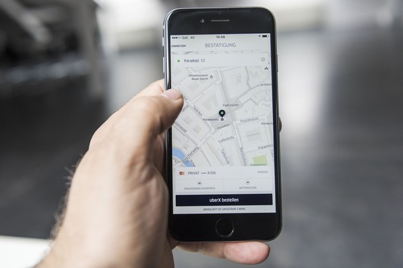 ARCHIV -- ZUM BOERSENGANG VON UBER AM FREITAG, 10. MAI 2019, STELLEN WIR IHNEN FOLGENDES BILDMATERIAL ZUR VERFUEGUNG -- 
The app of Uber, an American international transportation network company, on  ...