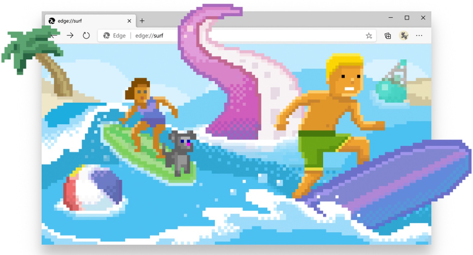 Das Surf-Spiel in Microsofts neuem Edge-Browser gibt dem Surfen im Web eine ganz neue Bedeutung.