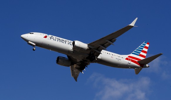 epa07676094 (FILE) - An American Airlines Boeing 737 Max 8 (Tail Number N323RM) lands at LaGuardia Airport in New York, New York, USA, 12 March 2019 (reissued 27 June 2019). According to media reports ...