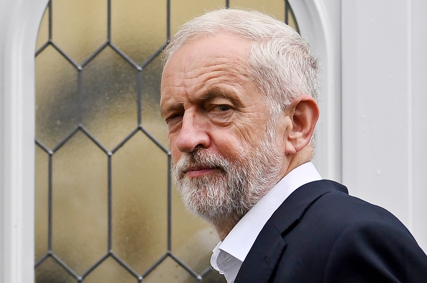 epa07815940 Labour leader Jeremy Corbyn departs his home in London, Britain, 04 September 2019. Corbyn has stated that Labour will vote for a general election once legislation to stop a no-deal Brexit ...