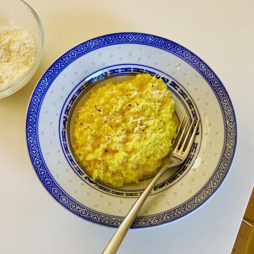 risotto alla milanese home cooking food kochen baroni italien milano reis parmesan
