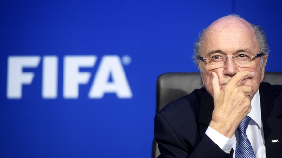 epa05661015 (FILE) A file picture dated 20 July 2015 shows FIFA President Joseph Blatter during a press conference following the extraordinary FIFA Executive Committee meeting at the FIFA headquarters ...