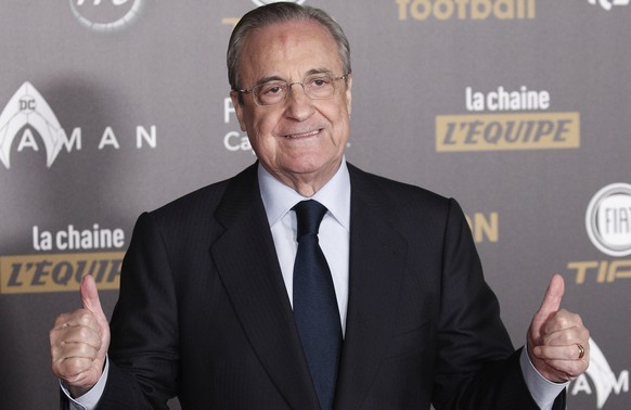 epa09144571 (FILE) - Real Madrid&#039;s president Florentino Perez arrives to the &#039;Ballon d&#039;Or&#039; (Golden ball) award ceremony for the best European footballers of the year, in Paris, Fra ...