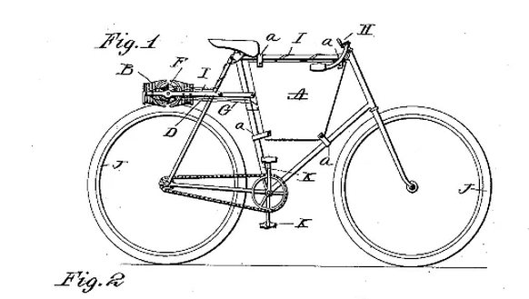 Patent John Schnepf, E-Bike 1899