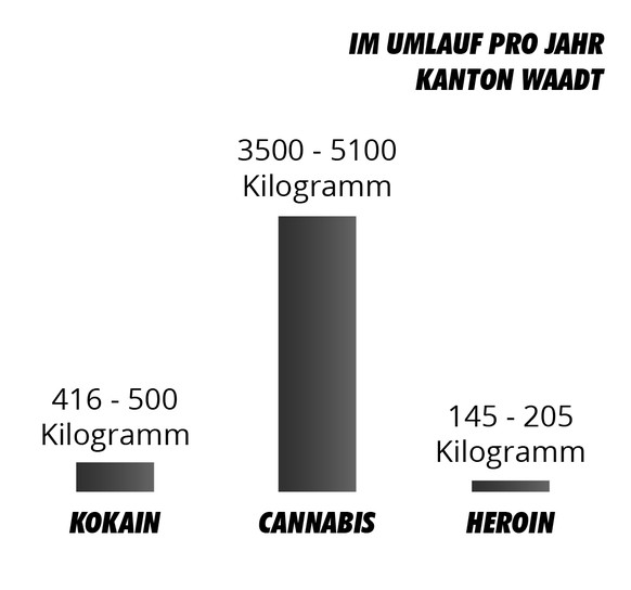 Drogen im Umlauf pro Jahr in KG