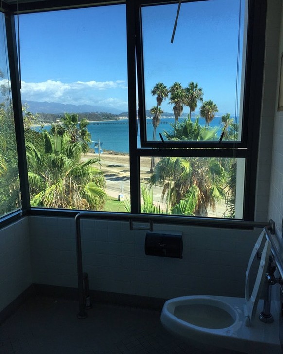 UC santa barbara poos with a view https://www.reddit.com/r/pics/comments/474qij/i_walk_across_campus_to_poop_here/