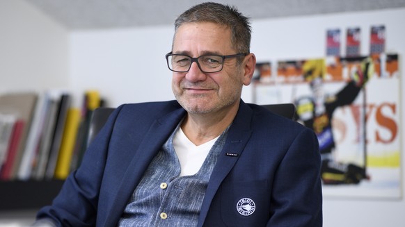 Portrait vom CEO des SC Bern, Marc Luethi, am Montag, 13. August 2018, in der PostFinance Arena in Bern. (KEYSTONE/Anthony Anex)