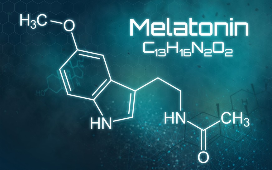 Schlafhormon Melatonin, chemische Formel