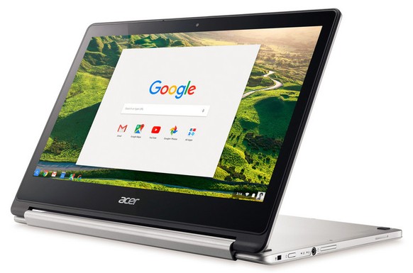 Das Chromebook lässt sich mit umgeklapptem Touch-Display auch als Tablet nutzen.