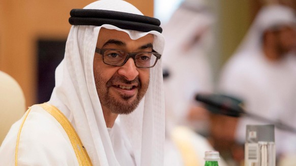 epa05979086 A handout photo made available by the Saudi Press Agency (SPA) shows Crown Prince of Abu Dhabi Mohammed Bin Zayed al-Nahyan attending the opening session of the Gulf Cooperation Council su ...