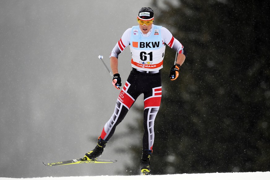 epa07401522 (FILE) - Max Hauke of Austria in action during the men&#039;s 15km freestyle race at the FIS Cross Country Skiing World Cup in Davos, Switzerland, 10 December 2017 (re-issued 27 February 2 ...