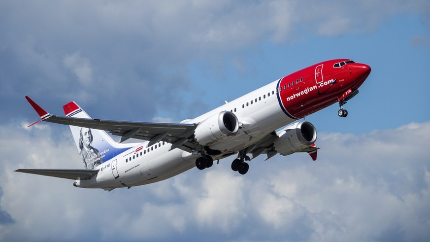 Eine Boeing 737 MAX 8 von Norwegian.