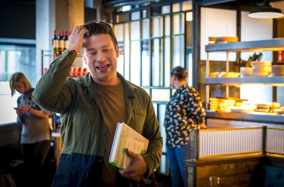 epa07588783 (FILE) - English chef Jamie Oliver at the presentation of his new cookbook &#039;5 ingredients&#039; held in his restaurant &#039;Jamie&#039;s Italian’ in The Hague, The Netherlands, 09 No ...