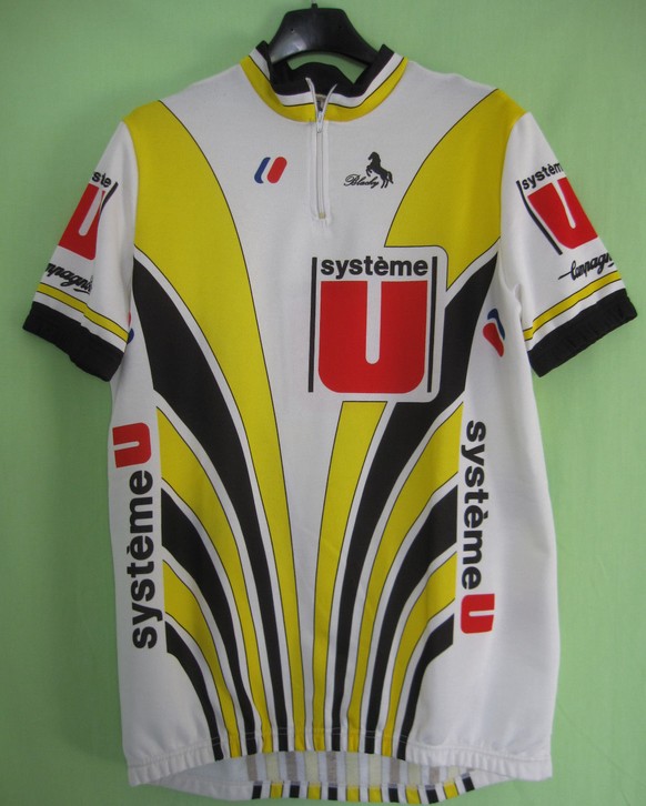 Auch im Radsport war Blacky weit verbreitet. Hier ein Trikot des zweifachen Tour-de-France-Siegers Laurent Fignon.