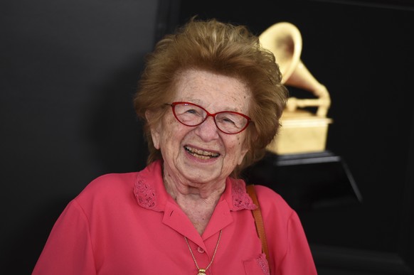 Ruth Westheimer arrives at the 61st annual Grammy Awards at the Staples Center on Sunday, Feb. 10, 2019, in Los Angeles. (Photo by Jordan Strauss/Invision/AP)